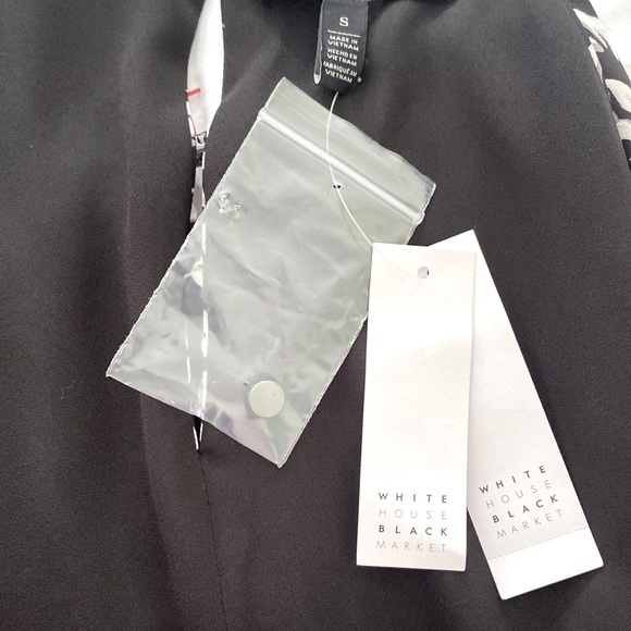 NWT White House Black Market Reversible Sleeveless Halter Dress in Black & Ecru - Picture 13 of 13